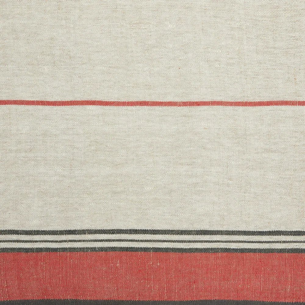 Caravan Place Settings & Linens|Eze 60x60 Tablecloth in Ivory & Red