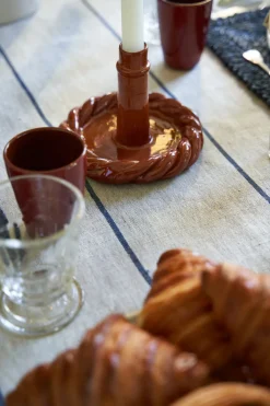 Caravan Place Settings & Linens|Eze 60x60 Tablecloth in Ivory & Blue