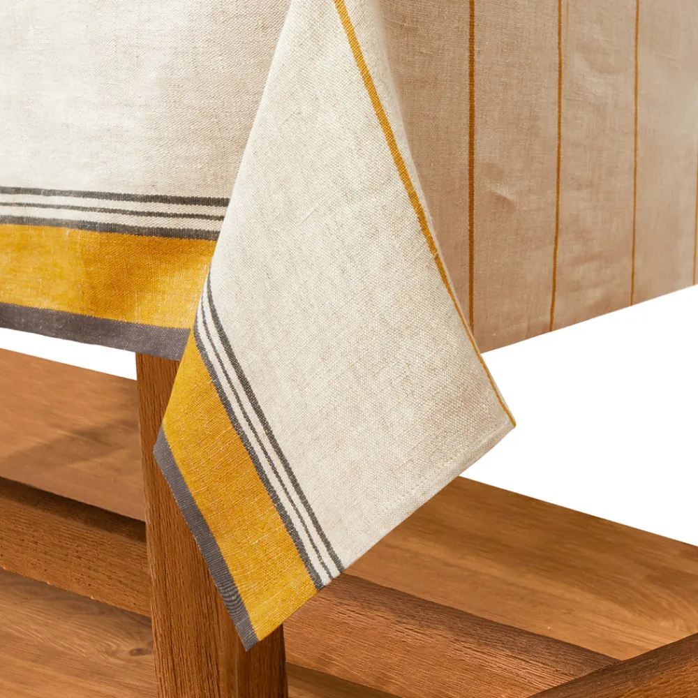 Caravan Place Settings & Linens|Eze 60x90 Tablecloth in Ivory & Mustard