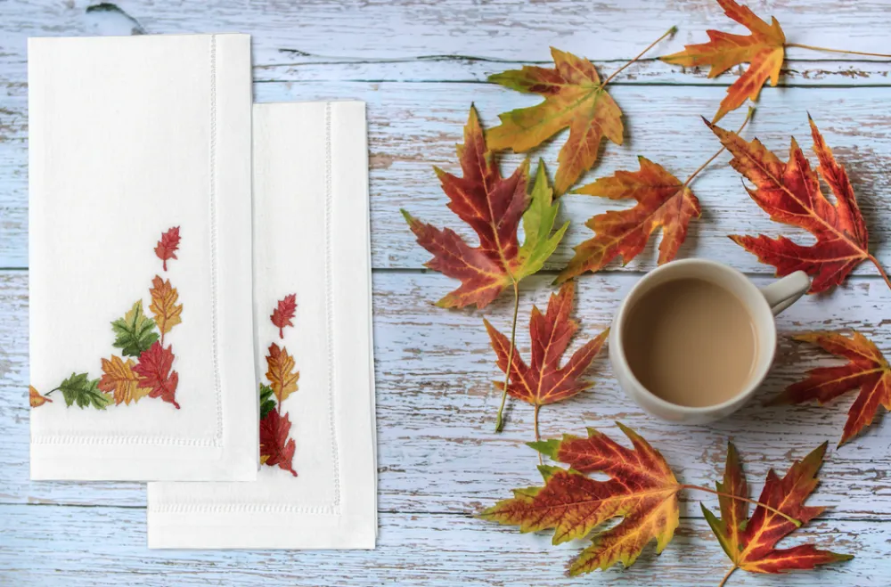 Henry Handwork Place Settings & Linens|Fall Leaves Napkin