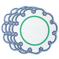 Misette Place Settings & Linens|Fete Embroidered Linen Placemats, Set of 4