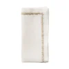 Kim Seybert Place Settings & Linens|Filament Napkin in White, Gold & Silver, Set of 4