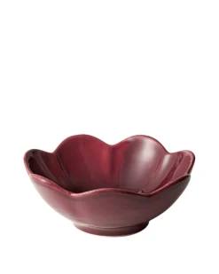 Cabana Dinnerware|Fiore Bowl in Burgundy
