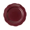 Cabana Dinnerware|Fiore Dessert Plate in Burgundy