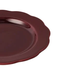Cabana Dinnerware|Fiore Dessert Plate in Burgundy