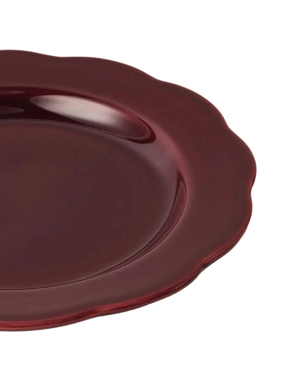 Cabana Dinnerware|Fiore Dessert Plate in Burgundy