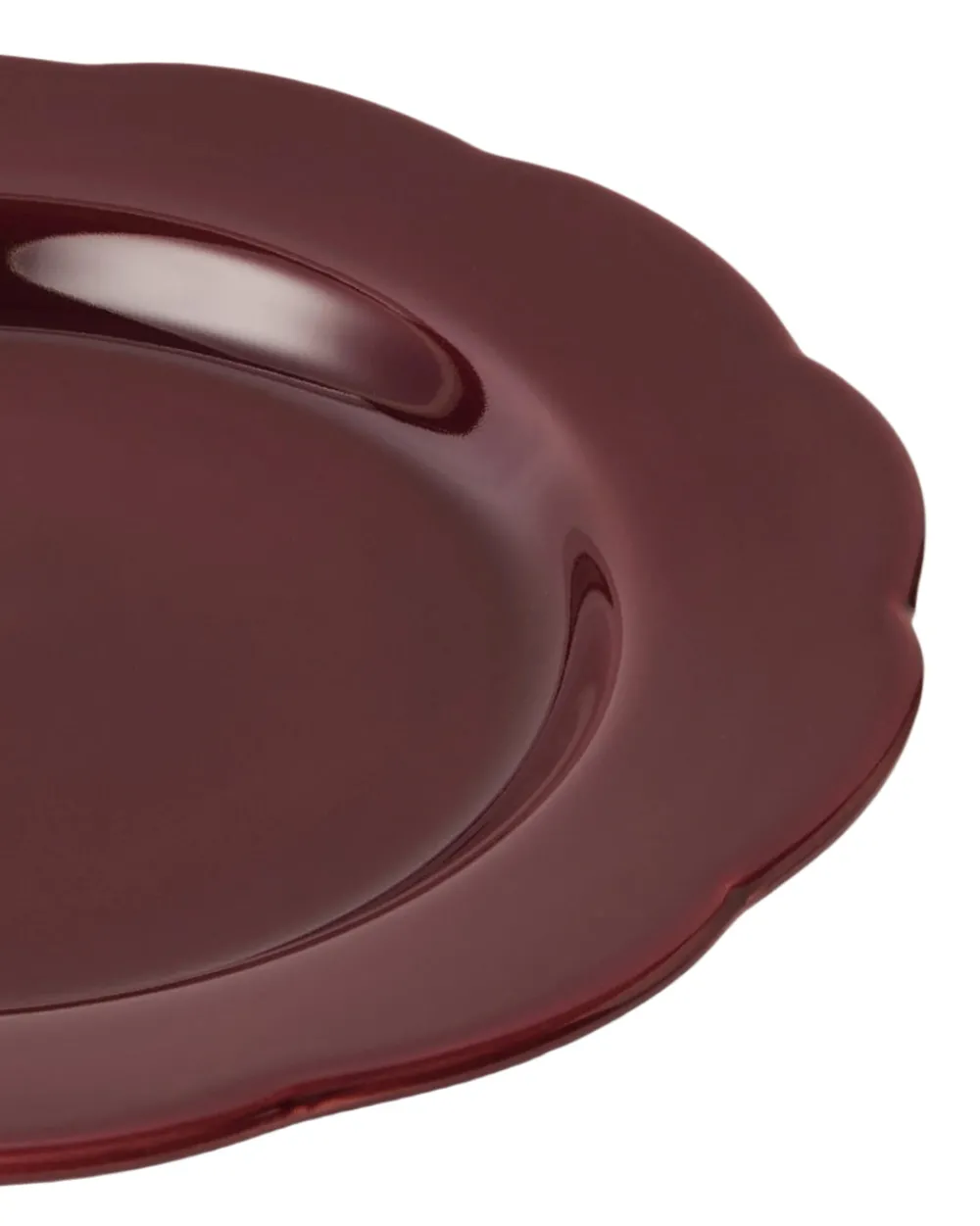 Cabana Dinnerware|Fiore Dinner Plate in Burgundy