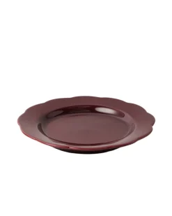 Cabana Dinnerware|Fiore Dinner Plate in Burgundy