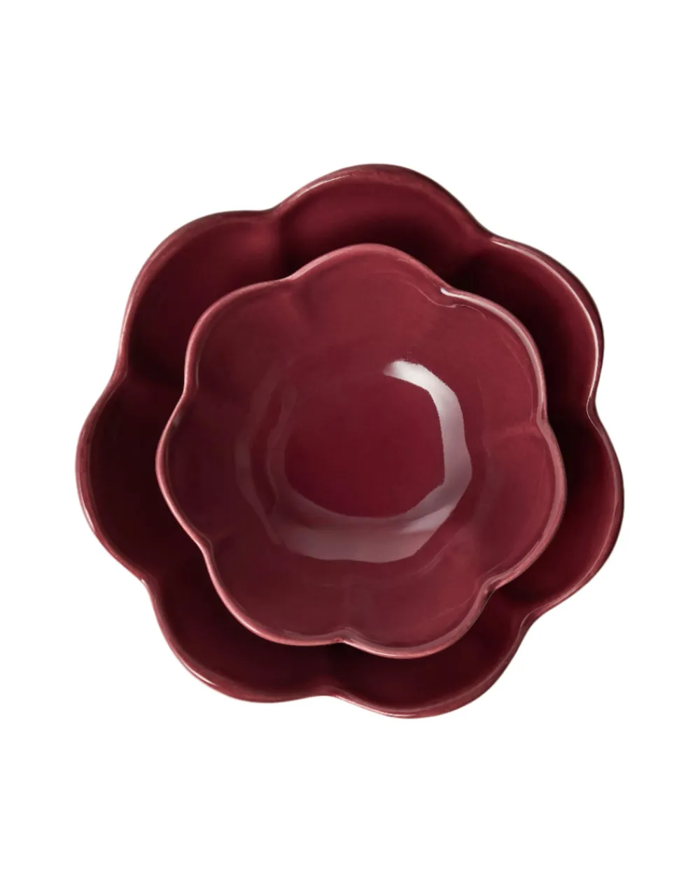 Cabana Dinnerware|Fiore Ice Cream Bowl in Burgundy