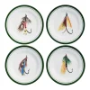 Este Ceramiche Dinnerware|Fish Hook Dinner Plates in Multi, Set of 4