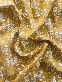 Coco & Wolf Best Of Baby Registry|Place Settings & Linens|Fitted Sheet Made With Liberty Fabric in Capel Mustard