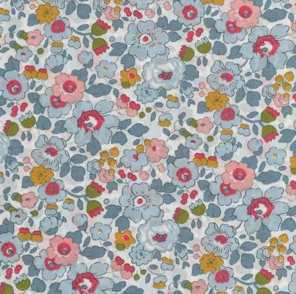 Coco & Wolf Place Settings & Linens|Flat Top Sheet Made With Liberty Fabric in Betsy Grey