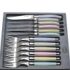 Jean Dubost Laguiole Flatware|Flatware Set in Pastel 2c, Set of 12