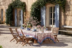 Couleur Nature Place Settings & Linens|Fleur Des Indes Tablecloth in Blue & Red