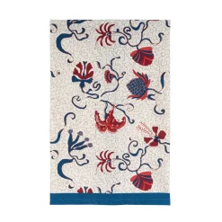Couleur Nature Place Settings & Linens|Fleur Des Indes Tea Towels in Blue & Red, Set of 3