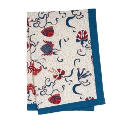 Couleur Nature Place Settings & Linens|Fleur Des Indes Tea Towels in Blue & Red, Set of 3