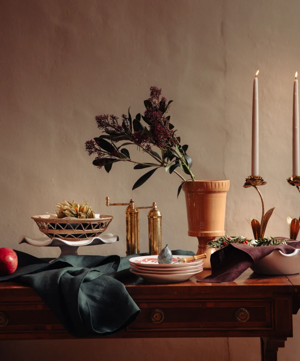 Rebecca Udall Glassware|Flora Ceramic Urn Vase in Terracotta