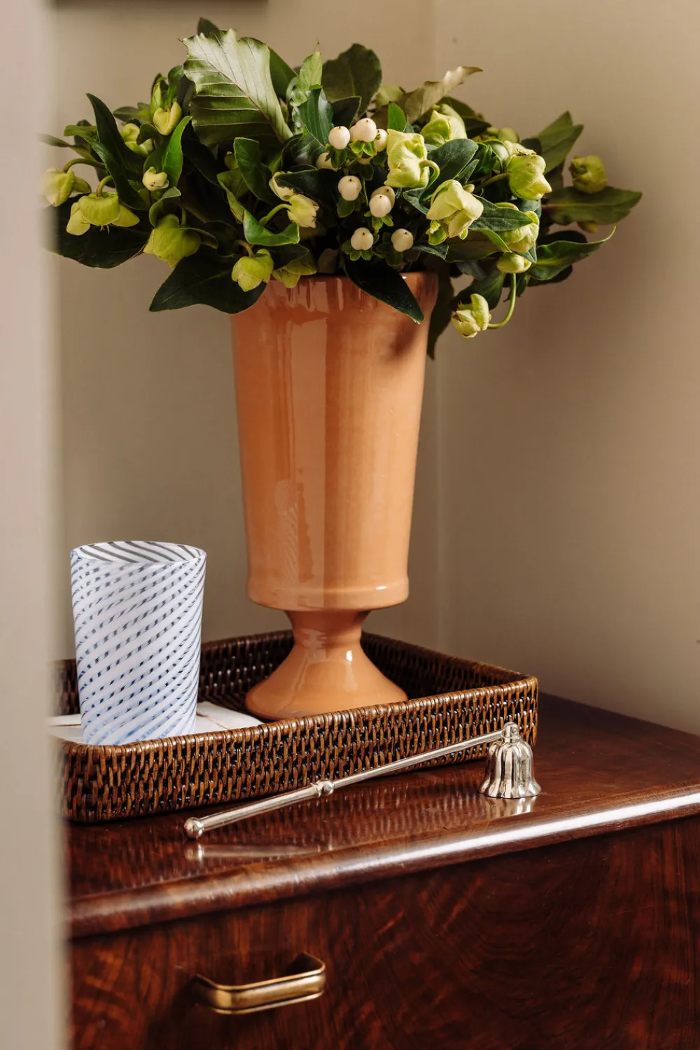 Rebecca Udall Glassware|Flora Ceramic Urn Vase in Terracotta
