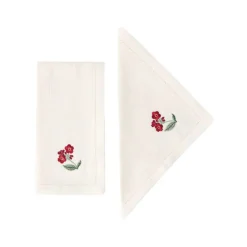 Cabana Place Settings & Linens|Floral Medley Embroidered Napkins, Set of 6