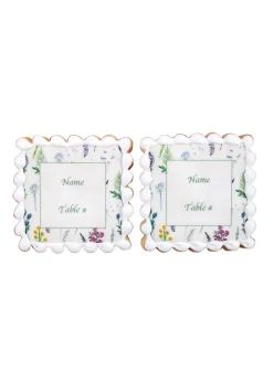 Empire Cake Monogram|Pantry|Floral Multicolor Name Plate Sugar Cookies, Set of 12