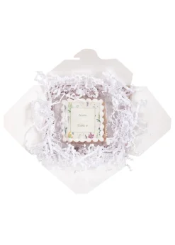 Empire Cake Monogram|Pantry|Floral Multicolor Name Plate Sugar Cookies, Set of 12