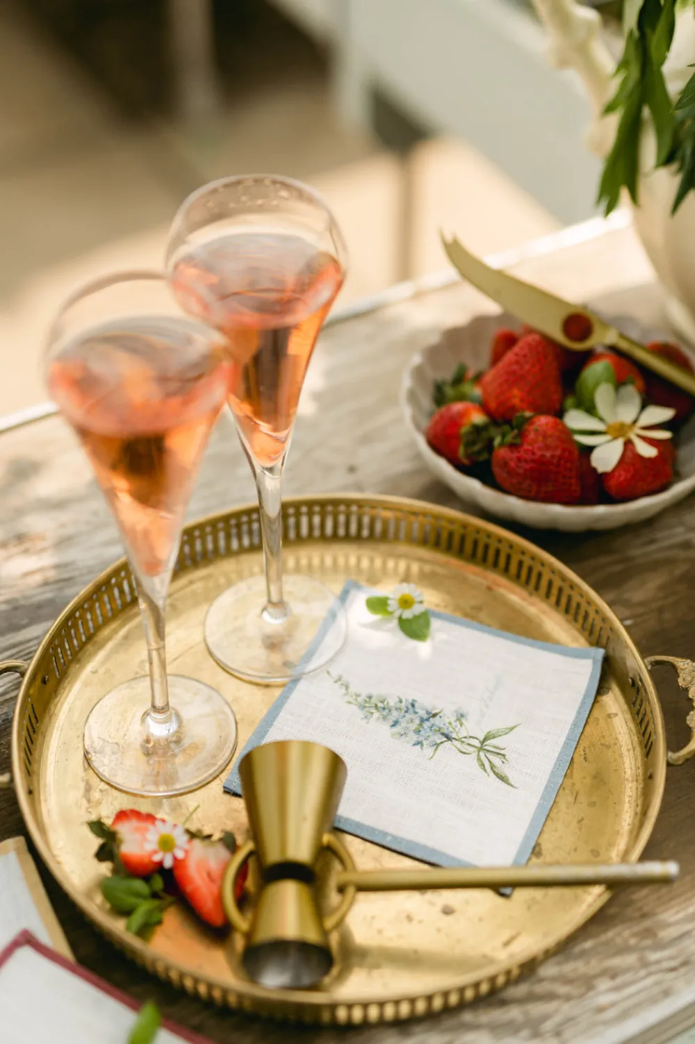 Nadia & Co Place Settings & Linens|Flore Cocktal Napkins, Set of 4