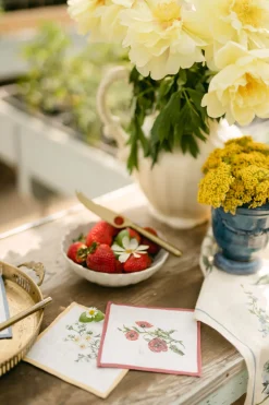 Nadia & Co Place Settings & Linens|Flore Cocktal Napkins, Set of 4