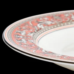 Wedgwood Dinnerware|Florentine Salmon Rim Soup 8.9