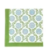 Flying Sheep Country Place Settings & Linens|Flowers & Vines Napkins in Blue & Green, Set of 4