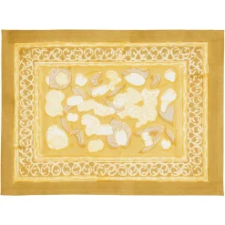 Couleur Nature Place Settings & Linens|Forest Harvest Mats in Grey & Mustard, Set of 6