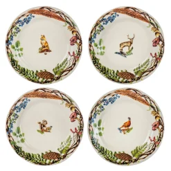 Juliska Dinnerware|Forest Walk Café Au Lait Dessert & Salad Plate, Assorted, Set 4
