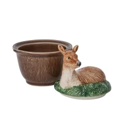Juliska Dinnerware|Forest Walk Deer Bowl with Lid in Multi