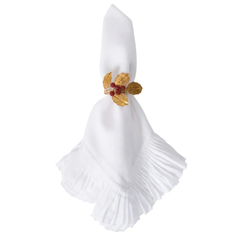 Juliska Place Settings & Linens|Forest Walk Holly with Berries Napkin Ring in Multi