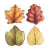 Juliska Dinnerware|Forest Walk Leaf Plate Assorted in Café Au Lait, Set of 4