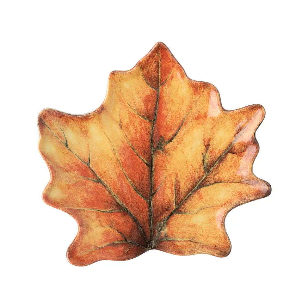 Juliska Dinnerware|Forest Walk Leaf Plate Assorted in Café Au Lait, Set of 4
