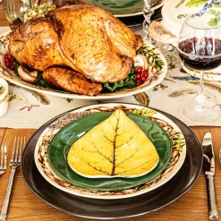 Juliska Dinnerware|Forest Walk Leaf Plate Assorted in Café Au Lait, Set of 4