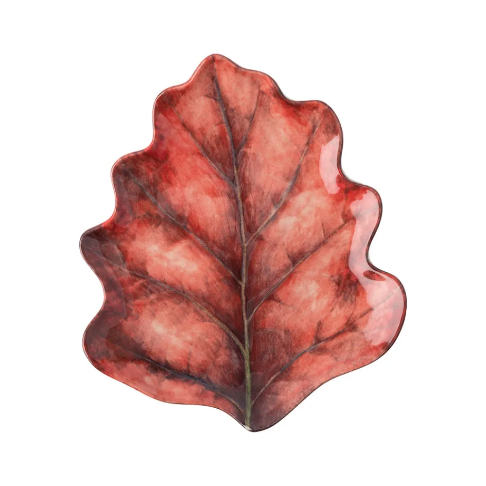 Juliska Dinnerware|Forest Walk Leaf Plate Assorted in Café Au Lait, Set of 4