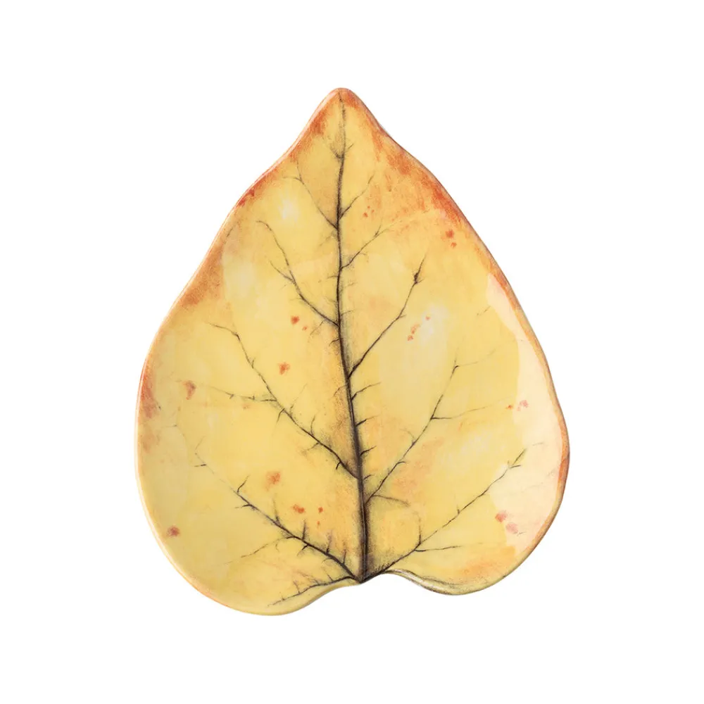 Juliska Dinnerware|Forest Walk Leaf Plate Assorted in Café Au Lait, Set of 4