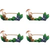 Juliska Place Settings & Linens|Forest Walk Mushroom & Acorn Place Card Holder in Multi, Set of 4