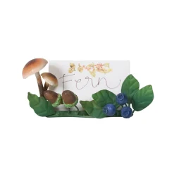 Juliska Place Settings & Linens|Forest Walk Mushroom & Acorn Place Card Holder in Multi, Set of 4