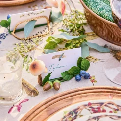 Juliska Place Settings & Linens|Forest Walk Mushroom & Acorn Place Card Holder in Multi, Set of 4