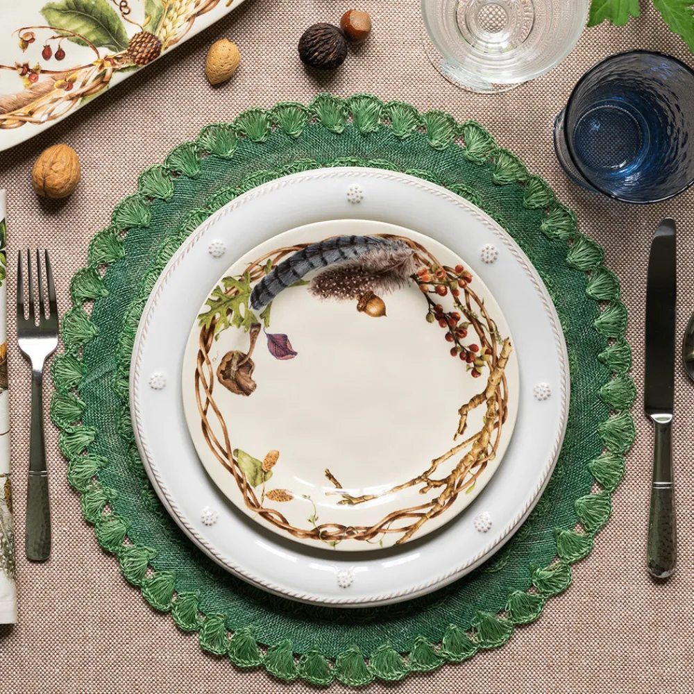 Juliska Dinnerware|Forest Walk Party Plate in Café Au Lait, Set of 4