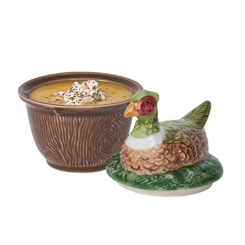 Juliska Dinnerware|Forest Walk Pheasant Bowl with Lid in Multi