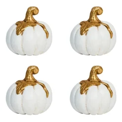 Juliska Place Settings & Linens|Forest Walk Pumpkin Place Card Holder in Gold, Set of 4