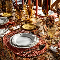 Juliska Place Settings & Linens|Forest Walk Pumpkin Place Card Holder in Gold, Set of 4