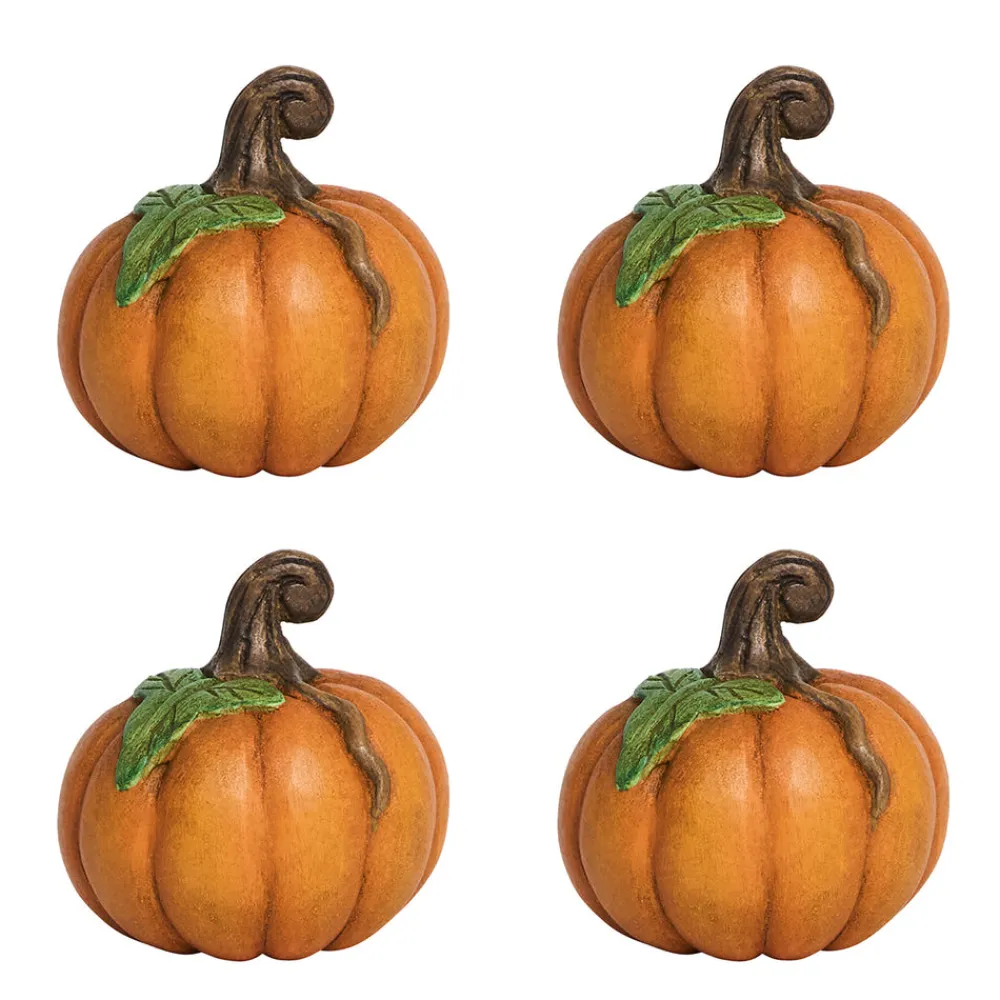 Juliska Place Settings & Linens|Forest Walk Pumpkin Place Card Holder in Multi, Set of 4