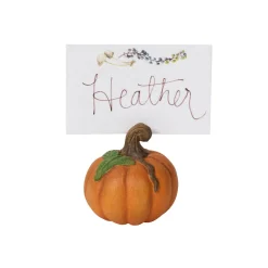 Juliska Place Settings & Linens|Forest Walk Pumpkin Place Card Holder in Multi, Set of 4