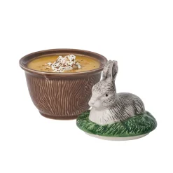 Juliska Dinnerware|Forest Walk Rabbit Bowl with Lid in Multi