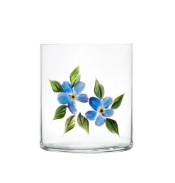 Petra Palumbo Glassware|Forget Me Not Crystal Tumbler