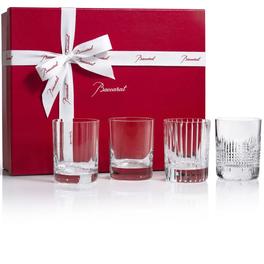 Baccarat Glassware|Four Elements Double Old Fashion Tumbler, Set of 4